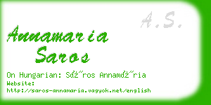 annamaria saros business card